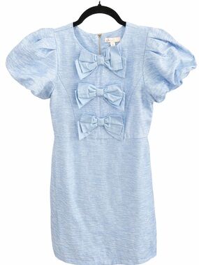 GB girls Light Blue Bow-Front Formal Dress
